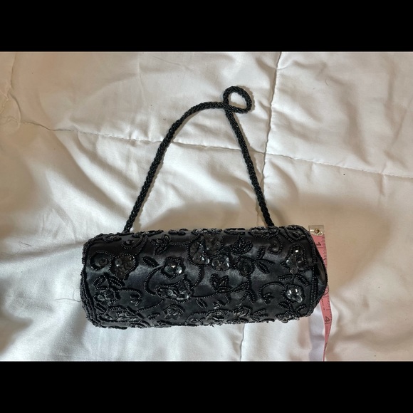 Vintage Evening Bag Black Beaded Small - Picture 5 of 9